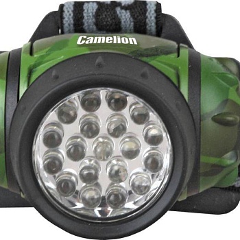 Фонарь налобный LED 5313-19F 4ML (19LED 4 режима; 3хR03 в комплекте; камуфляж) Camelion 7538