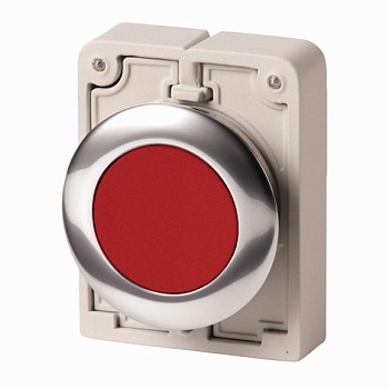 Кнопка плоская 30мм M30C-FDR-R с фиксацией красн. EATON 182944