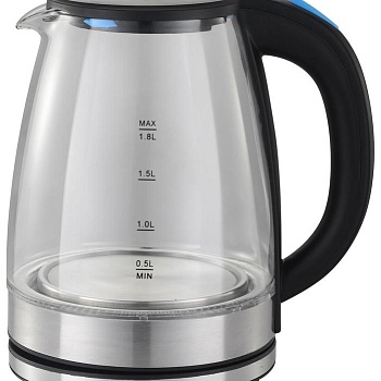 Чайник SKG2050 1.8л. 1800Вт (стекло) черн./серебр. STARWIND 1507372