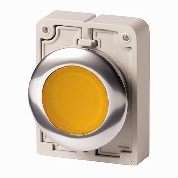 Кнопка плоская 30мм M30C-FDL-Y с подсветкой желт. EATON 182928