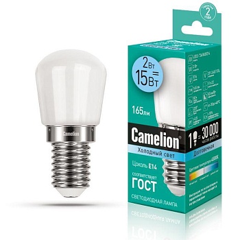 Лампа светодиодная LED2-T26/845/E14 2Вт 220В Camelion 13154