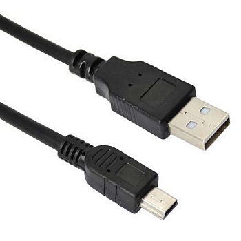 Шнур mini USB (male) - USB-A (male) 1.8м черн. Rexant 18-1134-2