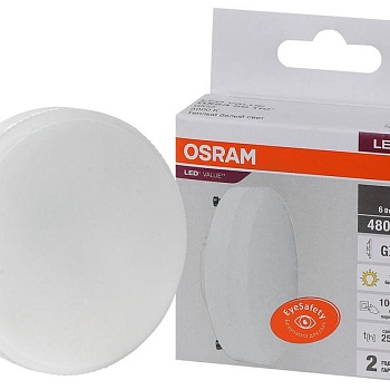 Лампа светодиодная LED Value LVGX5350 6SW/830 230В GX53 10х1 RU OSRAM 4058075581975