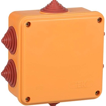 Коробка распаячная огнестойкая ПС 100х100х50 4P 6кв.мм IP55 6 вводов IEK UKF30-100-100-050-4-6-09