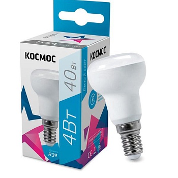 Лампа светодиодная R39 4Вт 220В E14 4500К Космос Lksm_LED4wR39E1445