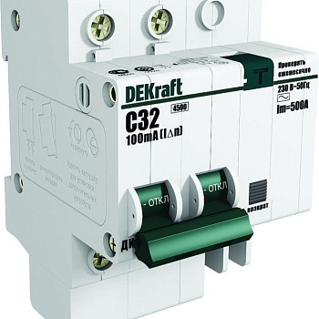 Выключатель автоматический дифференциального тока 2п C 16А 30мА тип AC 4.5кА ДИФ-101 4.5мод. SchE 15003DEK