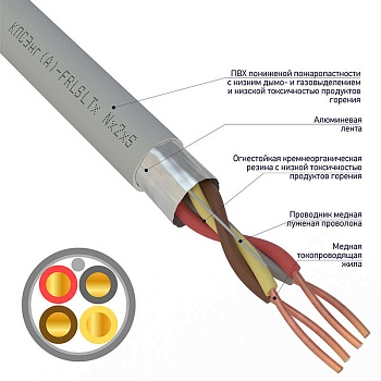 Кабель КПСЭнг(А)-FRLSLTx 2х2х2.5 (м) Rexant 01-4941-1