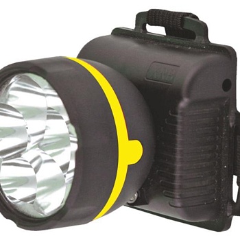 Фонарь налобный 909LED5 (5LED 1 режим; 3хR6 черн.) Ultraflash 11781