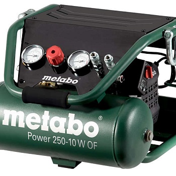 Компрессор безмасляный Power 250-10 W OF 1.5кВт 10л 220/м Metabo 601544000