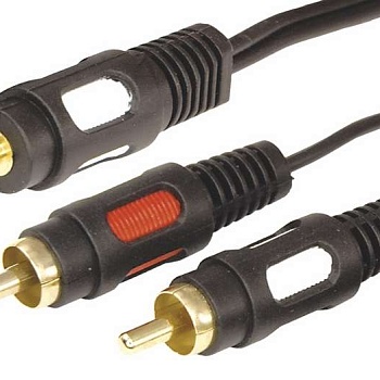 Шнур 3.5 Stereo Plug - 2RCA Plug 10м (GOLD) (PL-3431) Rexant 17-4237