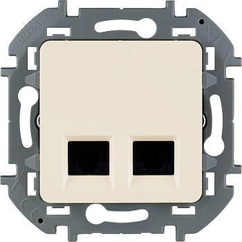 Механизм розетки компьютерной 2-м Inspiria RJ45 кат.6 UTP сл. кость Leg 673841