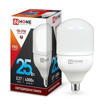 Лампа светодиодная LED-HP-PRO 25Вт 4000К нейтр. бел. E27 2250лм 230В IN HOME 4690612031057