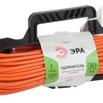 Удлинитель силовой UFx-1-2x1.0-30m-IP44 на рамке б/з 1 гнездо 30м ПВС 2х1 Эра Б0043041