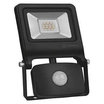 Прожектор светодиодный FLOODLIGHT VALUE SENSOR 10Вт 4000К IP44 с датчиком черн. BK LEDVANCE 4058075268685