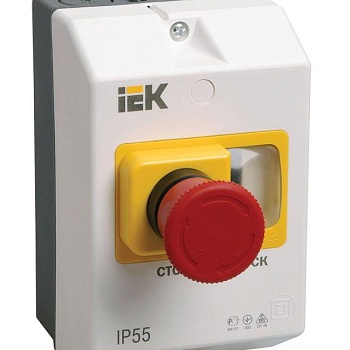 Оболочка защитная с кноп. "СТОП" IP54 IEK DMS11D-PC55