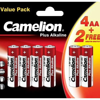 Элемент питания LR6 Plus Alkaline 4+2 (4+2LR6-BP) 1.5В (блист.6шт) Camelion 14113