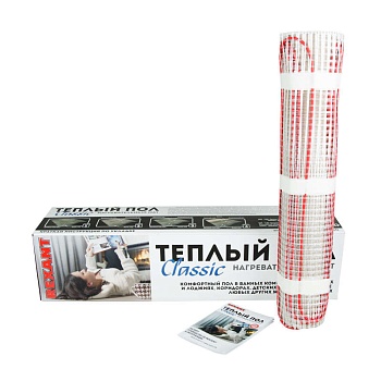 Комплект "Теплый пол" (мат) Classic RNX-2.0-300 (S 2.0кв.м (0.5х4.0м)) 300Вт двужил. с экраном Rexant 51-0504-2