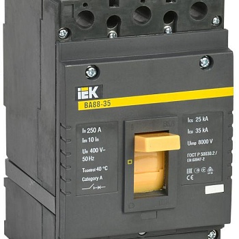 Выключатель автоматический 3п 250А 35кА ВА 88-35 IEK SVA30-3-0250