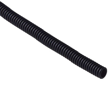 Труба гофрированная ПНД легкая d20мм с протяжкой черн. (уп.100м)