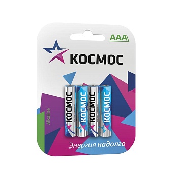 Элемент питания алкалиновый LR LR03 BP-4 (блист.4шт) Космос KOCLR034BL_classic