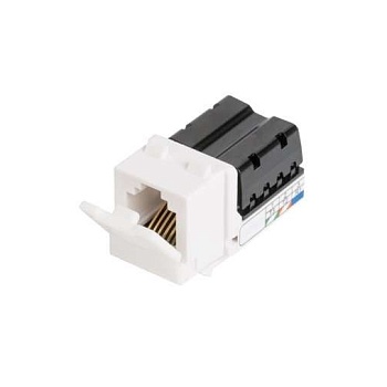 Модуль-вставка Keystone кат.6 (класс E) 250МГц RJ45/8P8C 110/KRONE T568A/B неэкран. бел. NIKOMAX NMC-KJUE2-WT