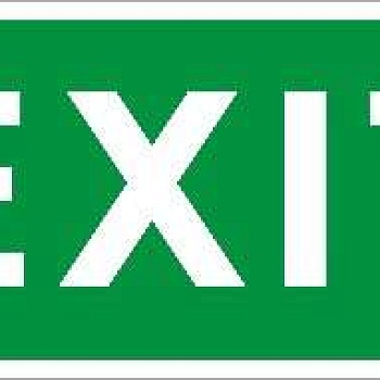 Наклейка "Exit" ПЭУ 012 (260х130) РС-M MIZAR STANDARD (уп.2шт) СТ 2502003240